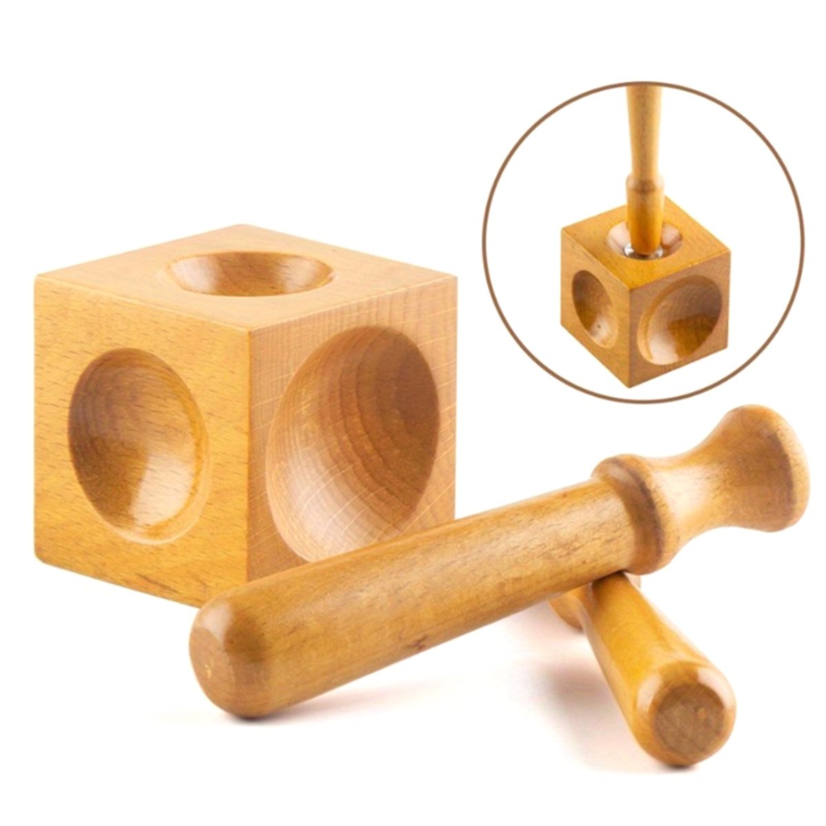 Dapping Block And Punch Set Jewelry Doming - STOCK-Jewelry Accessories Square Tool Bench Block