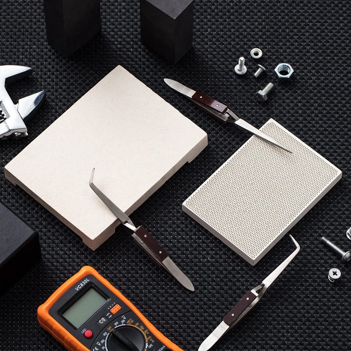 ABJS 2Pcs Ceramic Honeycomb So - Jewelry Soldering Board Ceramic Honeycomb review and price