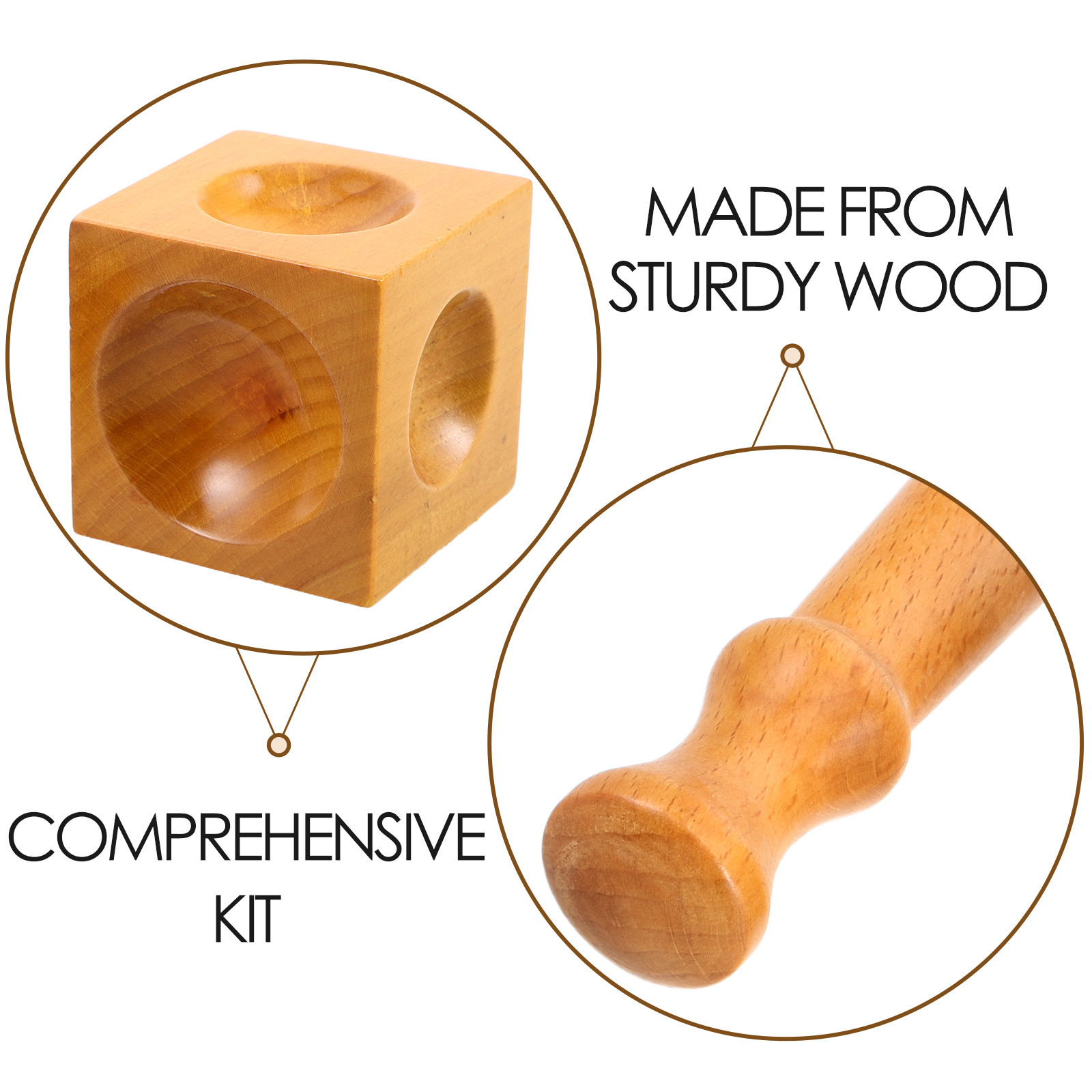 1Set Wood Dapping Block Set Wo - Dapping Block And Punch Set Jewelry Doming review and price