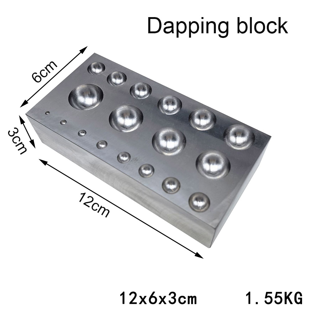 19PCS High Quality Steel Dappi - Dapping Block And Punch Set Jewelry Doming review and price