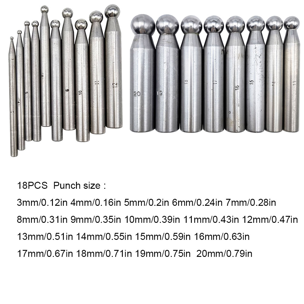 19PCS High Quality Steel Dappi - Dapping Block And Punch Set Jewelry Doming review and price