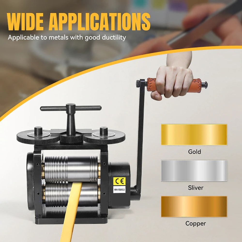 130mm Combination Flat & Wire  - Jewelry Rolling Mill Manual Wire Flat Roller review and price