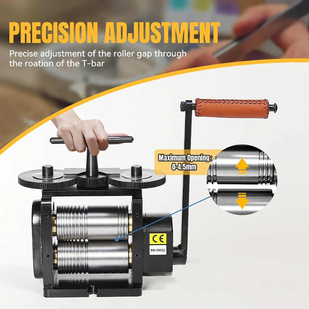 130mm Combination Flat & Wire  - Jewelry Rolling Mill Manual Wire Flat Roller review and price