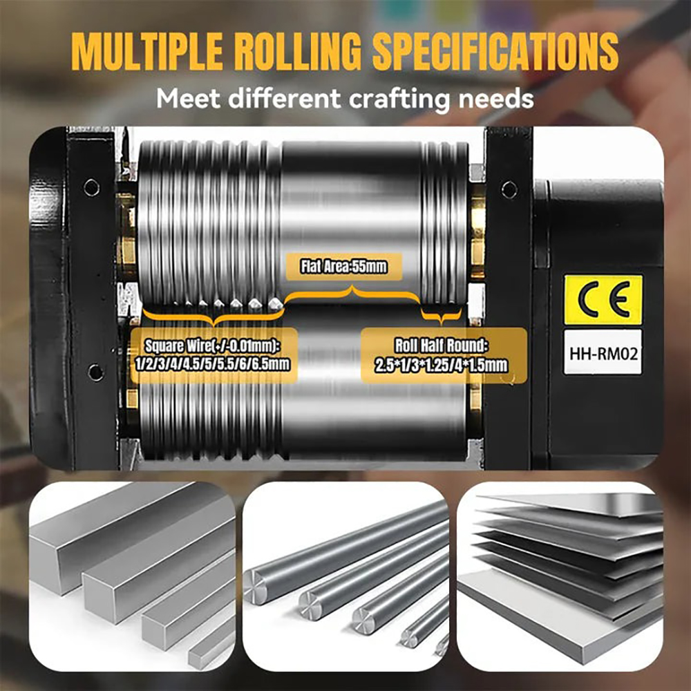 130mm Combination Flat & Wire  - Jewelry Rolling Mill Manual Wire Flat Roller review and price