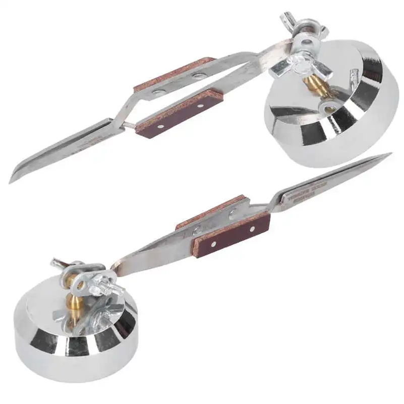 Metal Third Hand Base with Twe - Third Hand Soldering Tweezers Base Clamp review and price